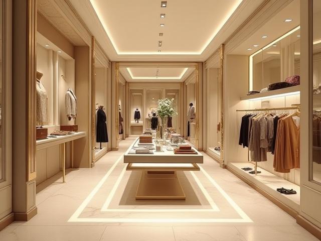 Illustration de boutique de luxe parisienne